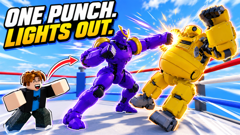 Purple and yellow robots exchanging a punch in official promotional artwork.